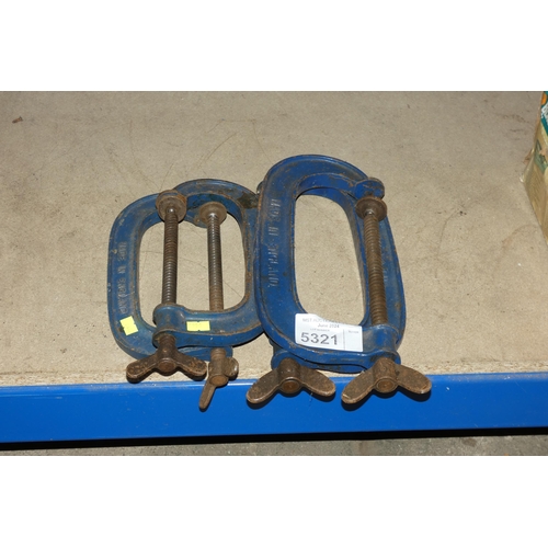 5321 - 4 x Record G clamps (2 x 6 inch and 2 x 8 inch)