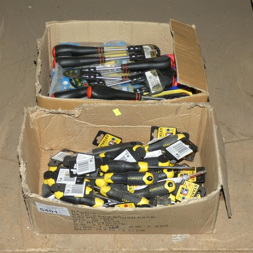 5401 - 2 boxes containing a quantity of various screwdrivers