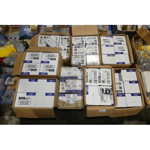 5741 - 1 pallet containing a quantity of various items including door wedges, cable ties, felt pads and scr... 