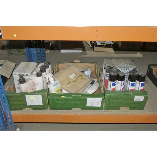 5444 - A quantity of various items including sealant, clear protective coating, CVT fluid etc