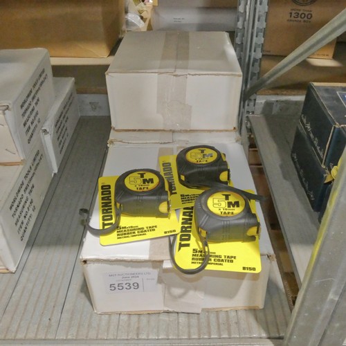 5539 - 3 boxes containing a quantity of Tornado 5m tape measures