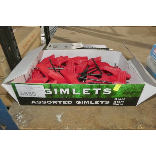 1 box containing a quantity of various gimlets