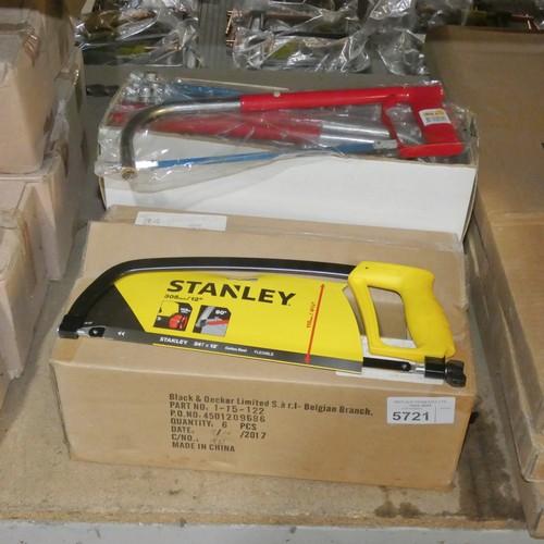 5721 - A quantity of Stanley and Work-It hack saws