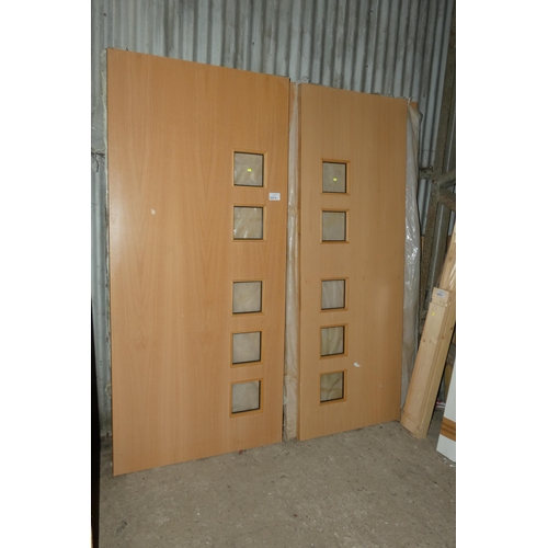 5974 - 4 x office type doors comprising 3 at approx 928 x 4040mm and 1 at approx 744 x 2040mm