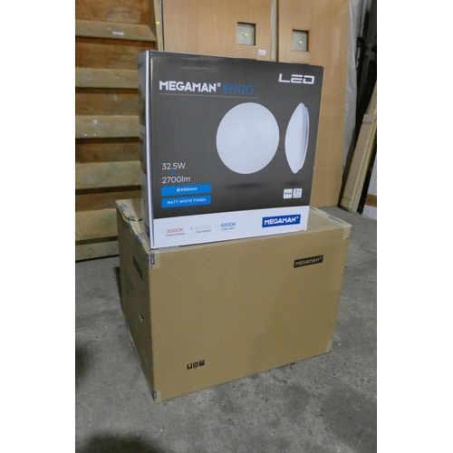 6058 - 1 box containing 5 x Megaman Renzo LED round lights diameter approx 496mm - 4000k cool white