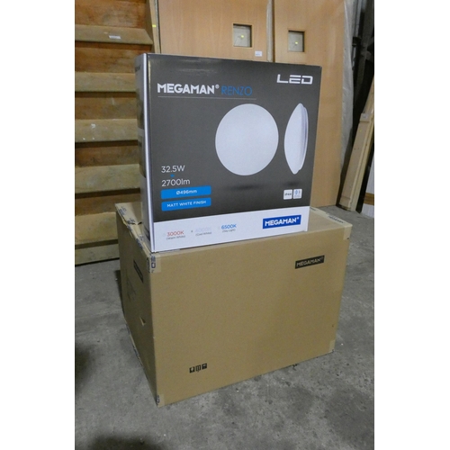 6060 - 1 box containing 5 x Megaman Renzo LED round lights diameter approx 496mm - 4000k cool white