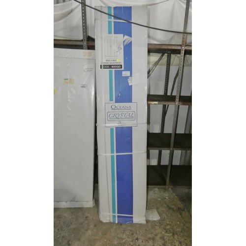 5991 - A Oceana Crystal shower door type 900 x 900mm 2 door quadrant