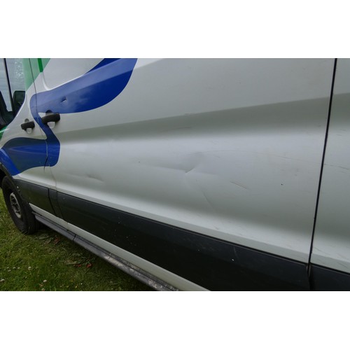 1 - Ford Transit 350 L3 Diesel 2.0 TDCi 130ps H3 High Roof LWB panel van whilte, Reg BT18 WDG, 1st eg: 1... 