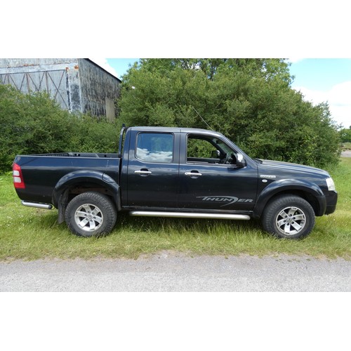 3 - Ford Ranger Thunder Double Cab 4WD Pick-up, Black, Reg VN56 WUV, 1st Reg 27/06/2006, 5 spd manual di... 