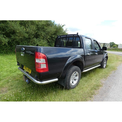 3 - Ford Ranger Thunder Double Cab 4WD Pick-up, Black, Reg VN56 WUV, 1st Reg 27/06/2006, 5 spd manual di... 