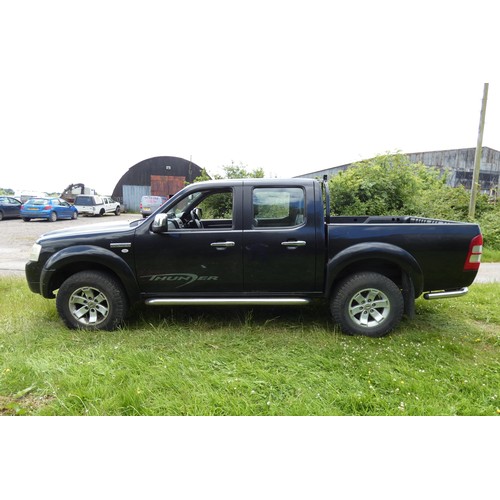 3 - Ford Ranger Thunder Double Cab 4WD Pick-up, Black, Reg VN56 WUV, 1st Reg 27/06/2006, 5 spd manual di... 