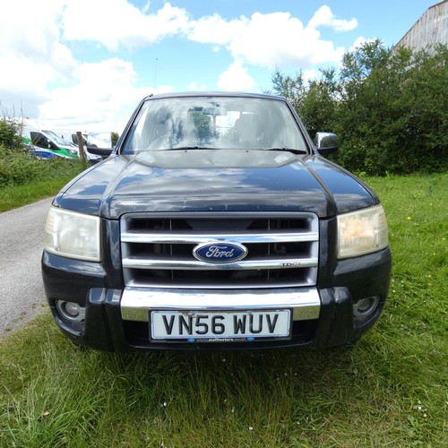 3 - Ford Ranger Thunder Double Cab 4WD Pick-up, Black, Reg VN56 WUV, 1st Reg 27/06/2006, 5 spd manual di... 