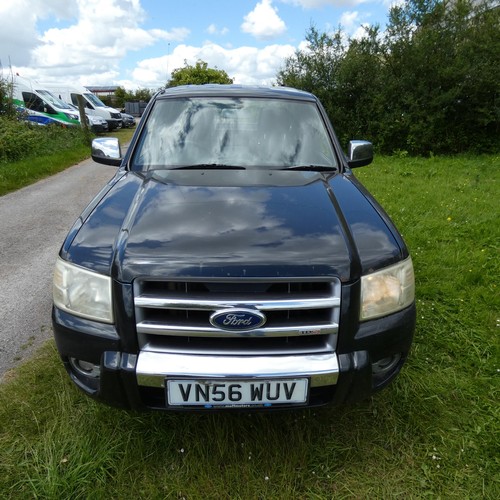 3 - Ford Ranger Thunder Double Cab 4WD Pick-up, Black, Reg VN56 WUV, 1st Reg 27/06/2006, 5 spd manual di... 