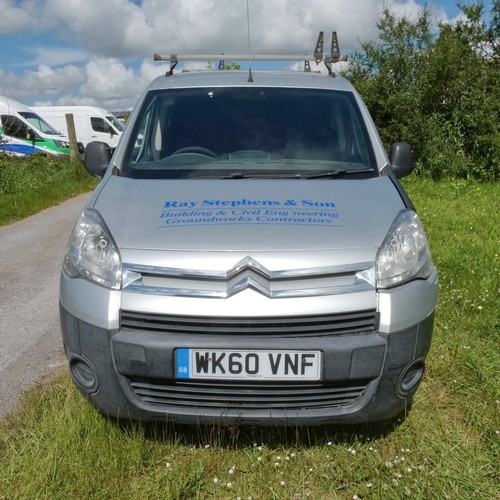 2 - Citroen Berlingo 625 LXHDi 75 panel van, Silver, Reg WK60 VNF, 1st Reg 04/09/2010, 5 speed manual di... 