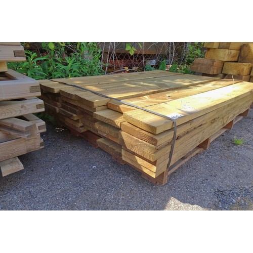 6521 - 40 x lengths of timber measuring approx 134cm l x 2cm h x 14.5cm w