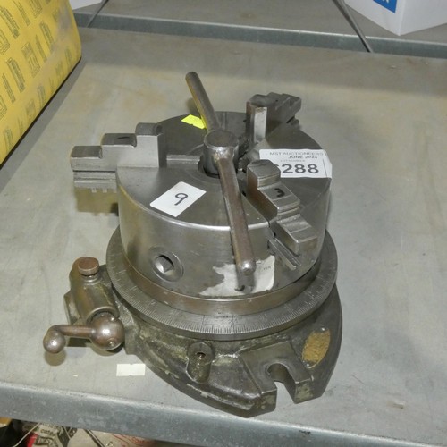 6288 - 1 x indexing rotary table with a 3 jaw 6 inch chuck