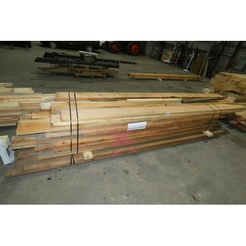 6320 - A quantity of 12% kiln dried UK Larch boards, sizes vary and lengths vary up to approx 400cm long