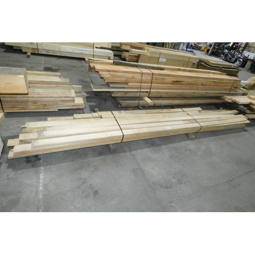 6323 - A quantity of 12% kiln dried Oak boards each approx 90mm wide x 15mm thick, lengths vary up to appro... 