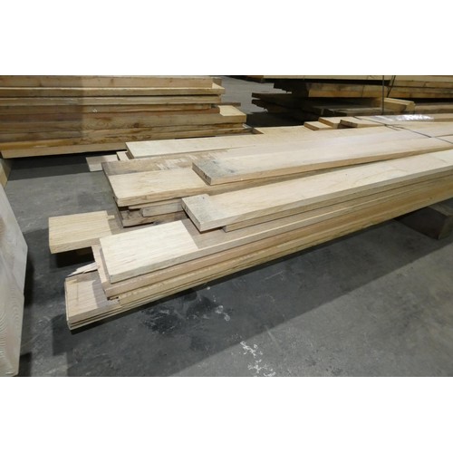 6323 - A quantity of 12% kiln dried Oak boards each approx 90mm wide x 15mm thick, lengths vary up to appro... 