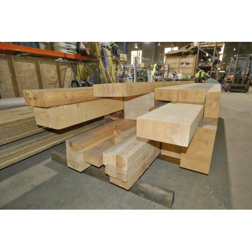 6316 - A quantity of various glulam beams - sizes vary and lengths vary up to approx 380cm long