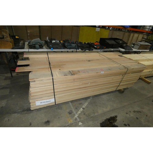 6318 - A large quantity of 12% kiln dried Beech boards each approx 150mm wide x 24mm thick, lengths mainly ... 