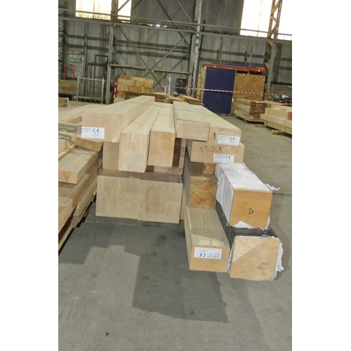 6321 - A quantity of various GL24 Redwood & Spruce glulam beams - sizes vary and lengths vary up to approx ... 