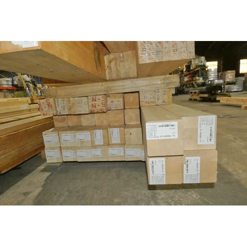 6325 - A quantity of GL24 Spruce 12cm x 12cm glulam beams - lengths vary up to approx 330cm (bottom stack)