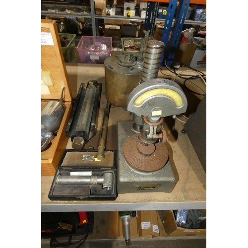 5355 - A quantity of various items including a Speedy moisture tester, a Mercer Precimeter etc