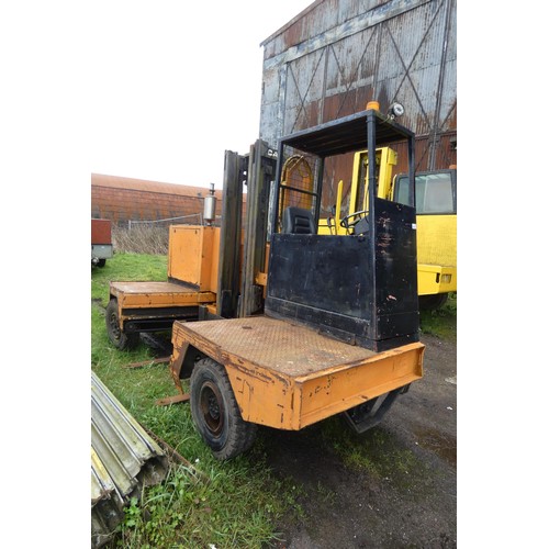 6329 - 1 x diesel operated side load forklift truck, no make or model visible, 