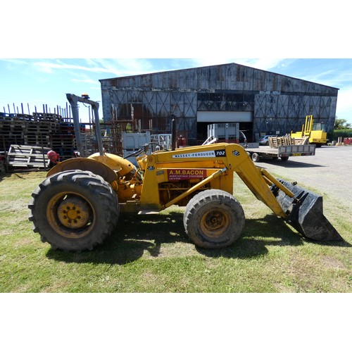 6328 - Massey Ferguson 203 Industrial Tractor, complete with Fore-end power loader & hitch, 3 cylinder, Reg... 