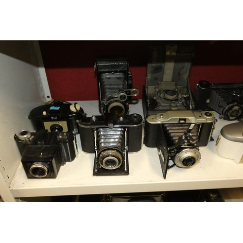 3006 - A collection of miscellaneous bellows cameras, later 1960s cameras and other photographic equipment ... 