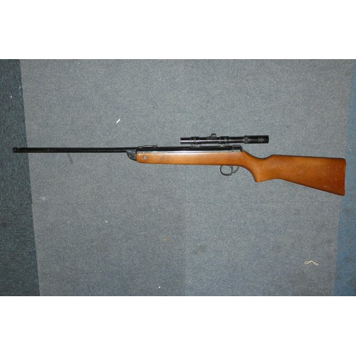 3098 - A BSA Meteor 0.22 calibre air rifle with telescopic site