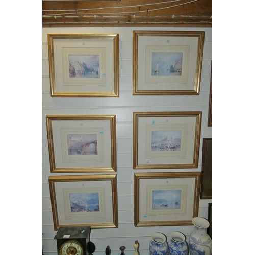 3149 - A set of six gilt framed Turner prints