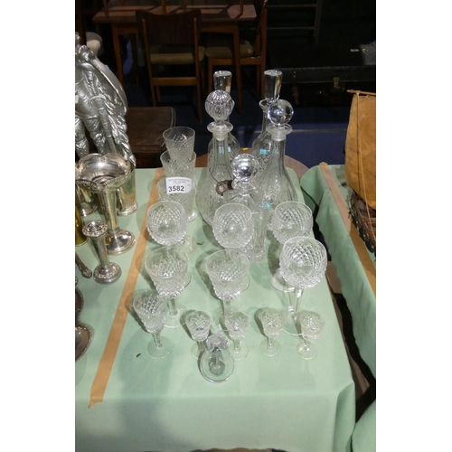 4 glass decanters and a quantity of miscellaneous decorative drinking ...