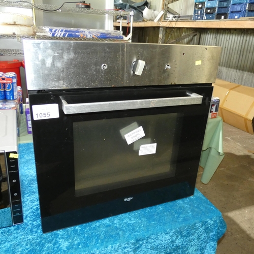 1055 - An electric integrated single door oven by Bush - trade. Tested Working