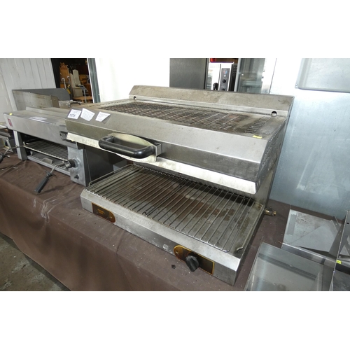 1078 - A commercial stainless steel gas fired rise and fall salamander grill by Roller Grill - trade