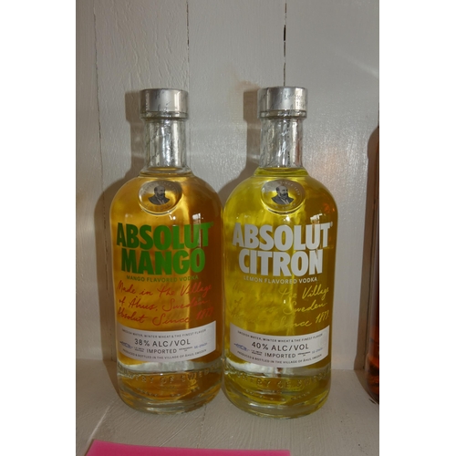 1084 - 2 bottles of flavoured Absolut Vodka 70cl mango & lemon