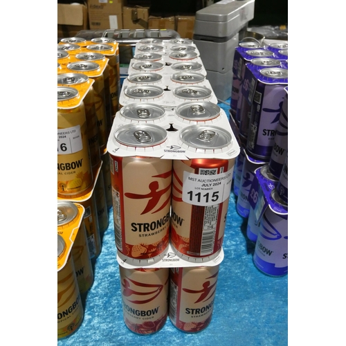 1115 - 32 x cans of Strongbow Strawberry cider