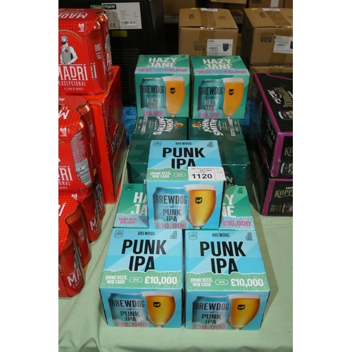 1120 - 20 cans of John Smith, 12 cans of Punk IPA & 16 cans of Hazy Jane