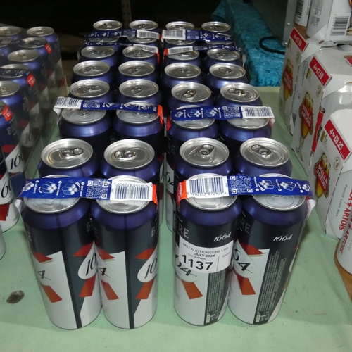 1137 - 32 cans of Kronenbourg 1664