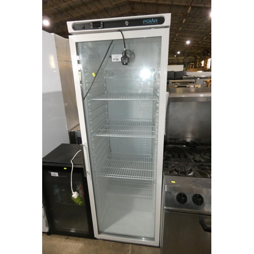 1158 - A tall commercial display fridge by Polar type CD087 - trade TESTED WORKING