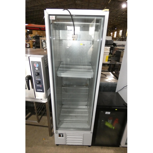 1160 - A tall commercial display fridge by Lowe type G4 - trade  TESTED NOT WORKING