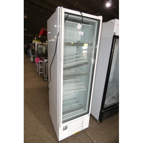 1163 - A tall commercial display fridge by Lowe type G4 - trade TESTED WORKING