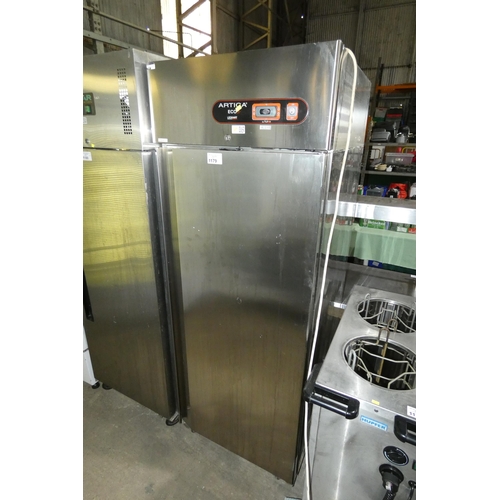 1179 - A tall commercial stainless steel fridge by Lockhart type Artica Eco - trade  TESTED WORKING