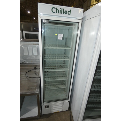 1185 - A commercial single door display fridge by Lowe type G4 - trade  TESTED WORKING