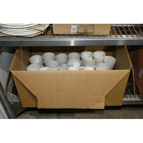 1232 - A quantity of over 20 cream/white coffee mugs by Pure White