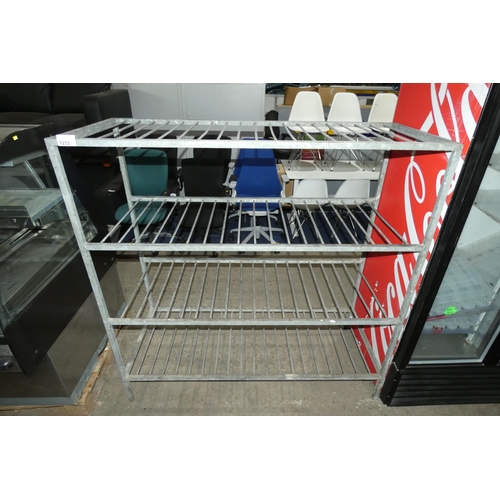 1252 - A steel catering type rack approx 152x61x153cm please note will NOT flatpack