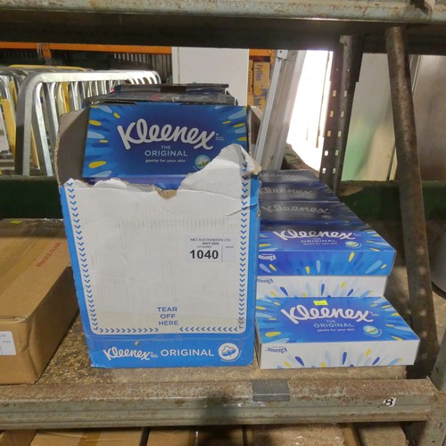 1040 - A quantity of boxes containing Kleenex tissues