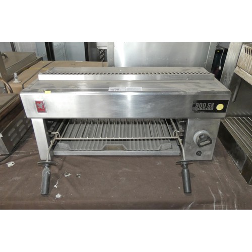 1079 - A commercial stainless steel gas fired steak house grill by Falcon - trade