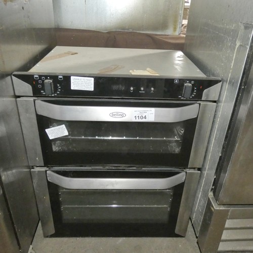 1104 - An integrated 2 door oven by Belling type BELBI70F - trade